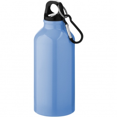 Logotrade Werbegeschenke das Foto: Oregon 400 ml Aluminium Trinkflasche mit Karabinerhaken