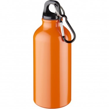 Logotrade Geschäftsgeschenke das Foto: Oregon 400 ml Aluminium Trinkflasche mit Karabinerhaken