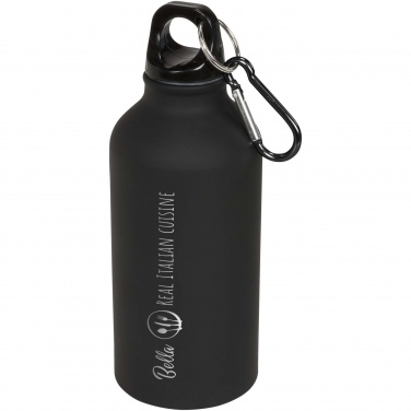 Logotrade Logogeschenke das Foto: Oregon matte 400 ml Trinkflasche mit Karabiner