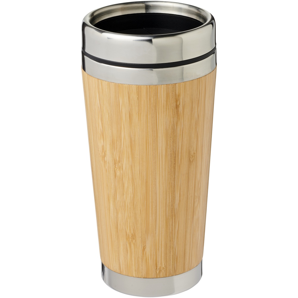 : Bambus 450 ml Becher mit Bambus-Außenseite