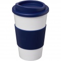 Americano® 350 ml Isolierbecher mit Schutzring, Weiß / Blau