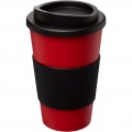 Americano® 350 ml Isolierbecher mit Schutzring, Rot / Tiefschwarz