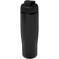 H2O Active® Tempo 700 ml Sportflasche mit Klappdeckel, Durchgehend schwarz