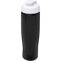 H2O Active® Tempo 700 ml Sportflasche mit Klappdeckel, Einfarbig schwarz / weiß