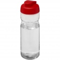 H2O Active® Base 650 ml Sportflasche mit Klappdeckel, Transparent / Rot