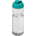 H2O Active® Base 650 ml Sportflasche mit Klappdeckel, Transparent / Aquablau