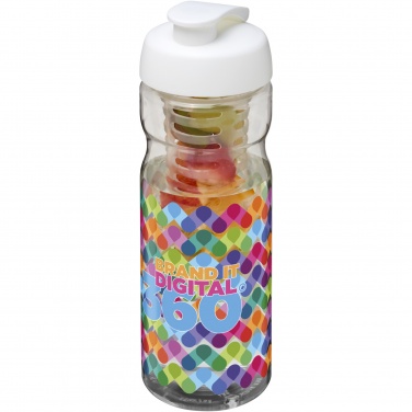 Logotrade Werbegeschenke das Foto: H2O Active® Base 650 ml Sportflasche mit Klappdeckel und Infusor