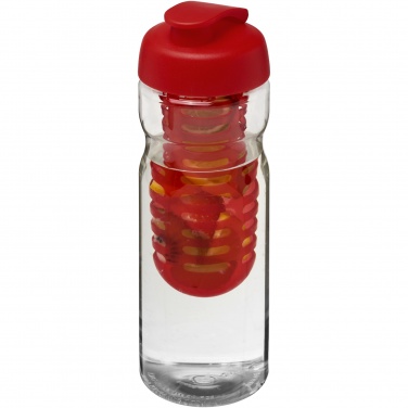 Logotrade Firmengeschenke das Foto: H2O Active® Base 650 ml Sportflasche mit Klappdeckel und Infusor