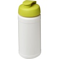 Baseline® Plus 500 ml Sportflasche mit Klappdeckel, Weiß / Limette