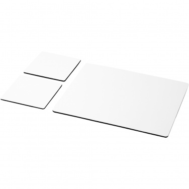 Logotrade Werbegeschenke das Foto: Q-Mat® Mousepad- und Untersetzer-Set 3