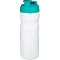 Baseline® Plus 650 ml Sportflasche mit Klappdeckel, Weiß / Aqua