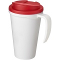 Americano® Grande 350 ml Isolierbecher mit auslaufsicherem Schraubverschluss, Weiß / Rot