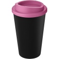 Americano® Eco 350 ml recycelter Becher, Einfarbig Schwarz / Rosa