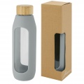 Tidan 600 ml Flasche aus Borosilikatglas mit Silikongriff, Grau