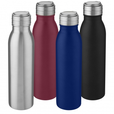 Logotrade Werbegeschenke das Foto: Harper 700 ml Sportflasche aus Edelstahl mit Metallschlaufe