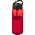 H2O Active® Octave Tritan™ 600 ml Sportflasche mit Ausgussdeckel, Rot / Tiefschwarz