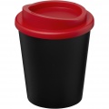 Americano® Espresso Eco 250 ml recycelter Isolierbecher , Durchgehend schwarz / rot