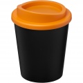 Americano® Espresso Eco 250 ml recycelter Isolierbecher , Durchgehend schwarz / orange