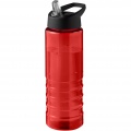 H2O Active® Eco Treble 750 ml Sportflasche mit Stülpdeckel , Rot / Tiefschwarz