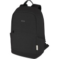 Joey 15,6 Zoll Anti-Diebstahl Laptop Rucksack 18 L aus GRS-recyceltem Canvas, Durchgehend schwarz