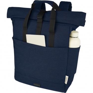 : Joey 15" GRS Rolltop Laptoprucksack aus recyceltem Canvas 15 L