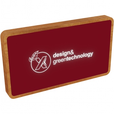 Logotrade Werbegeschenke das Foto: SCX.design P36 5000 mAh kabellose Powerbank mit Leuchtlogo