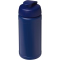 Baseline 500 ml recycelte Sportflasche mit Klappdeckel, Blau / Blau