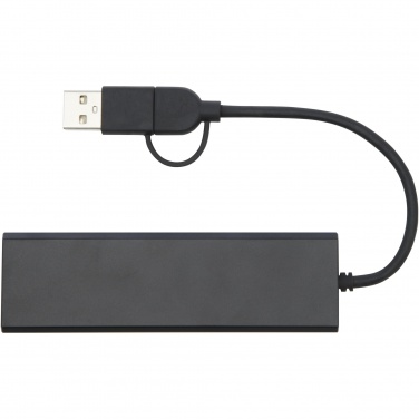 Logotrade Logogeschenke das Foto: Rise USB 2.0 Hub aus recyceltem RCS Aluminium