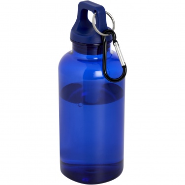 Logotrade Geschäftsgeschenke das Foto: Oregon 400 ml RCS-zertifizierte Trinkflasche aus recyceltem Kunststoff mit Karabiner 