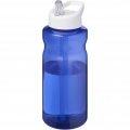 H2O Active® Eco Big Base 1L Sportflasche mit Ausgussdeckel , Blau / Weiß