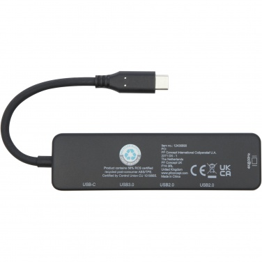 Logotrade Geschäftsgeschenke das Foto: Loop Multimedia-Adapter aus recyceltem RCS Kunststoff USB 2.0-3.0 mit HDMI-Anschluss