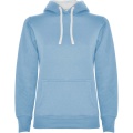 Urban Kapuzenpullover für Damen, Himmelblau / Weiß