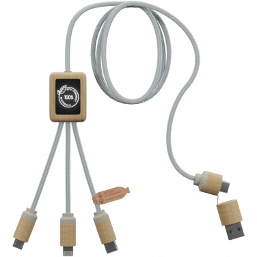 Logotrade Geschäftsgeschenke das Foto: SCX.design C49 5-in-1 Ladekabel mit Leuchtlogo