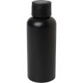 Trinity 600 ml RCS-zertifizierte Wasserflasche aus recyceltem Aluminium mit RPET-Deckel, Durchgehend schwarz