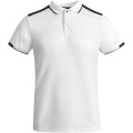 Tamil Sport Poloshirt für Herren, Weiß / Tiefschwarz