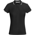 Tamil Sport Poloshirt für Damen, Einfarbig schwarz / weiß