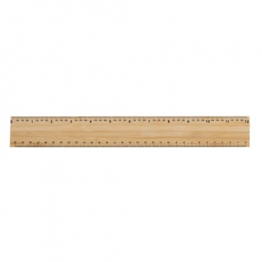 Logotrade Firmengeschenke das Foto: Timberson extra dickes 30cm doppelseitiges Bambuslineal