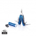 Multitool und Taschenlampen Set, Blau