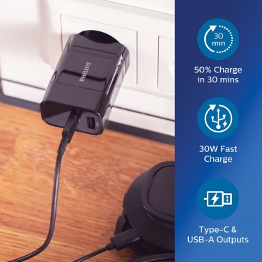 Logotrade Werbeartikel das Foto: Philips Ultra Fast PD Wall-Charger