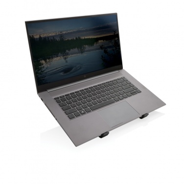 Logotrade Werbeartikel das Foto: Terra universeller Laptop-/Tablet-Ständer aus RCS Aluminium