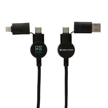 Logotrade Firmengeschenke das Foto: Oakland RCS rKunststoff 1,2m 6-in-1 Fast-Charging 45W Kabel