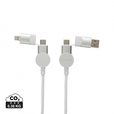 Logotrade Firmengeschenke das Foto: Oakland RCS rKunststoff 1,2m 6-in-1 Fast-Charging 45W Kabel