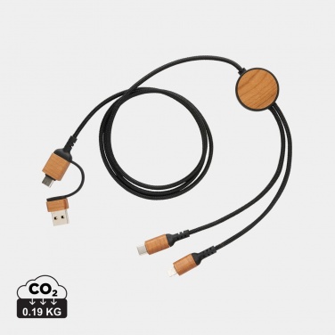 Logotrade Firmengeschenke das Foto: Ohio 6-in-1-Kabel aus RCS zertifiziert recyceltem Kunststoff