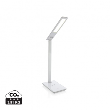 Logotrade Logogeschenke das Foto: 5W Wireless Charging Schreibtischlampe