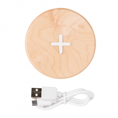 Logotrade werbemittel das Foto: 5W Wirless-Charger aus Holz