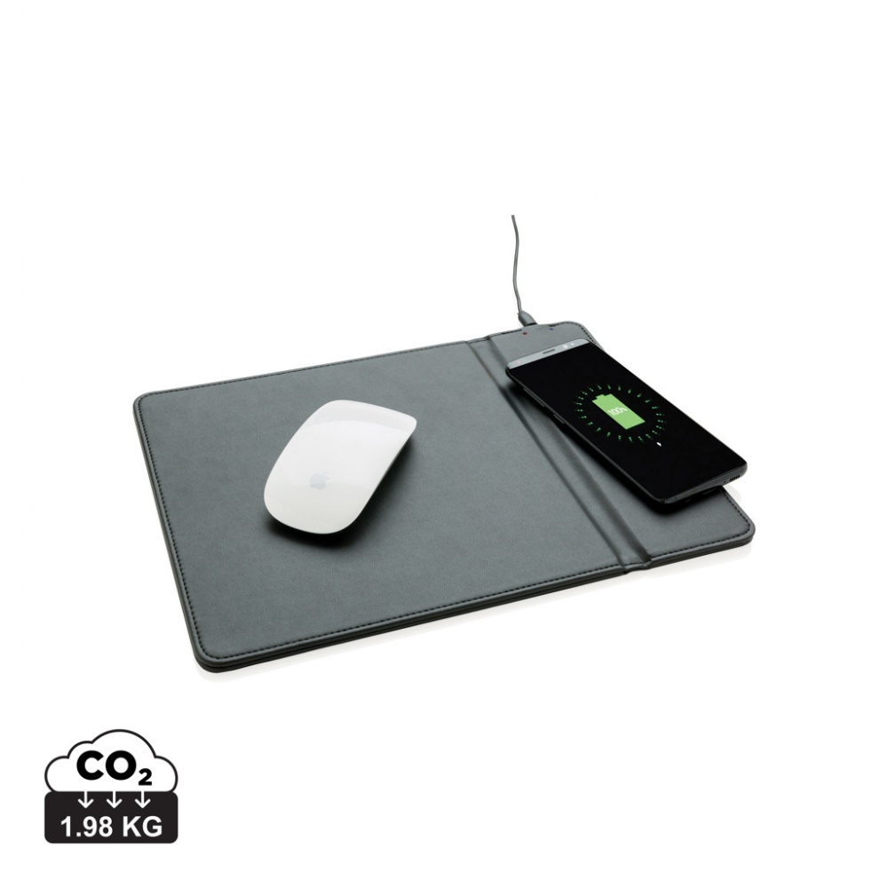 Logotrade Geschäftsgeschenke das Foto: Mousepad mit Wireless-5W-Charging Funktion