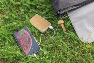 Logotrade Logogeschenke das Foto: Kork und Weizen 5.000 mAh Pocket-Powerbank