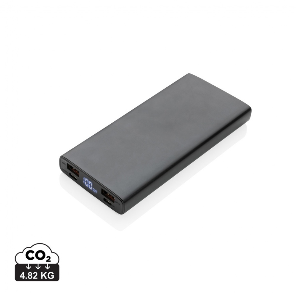 Logotrade Werbegeschenke das Foto: 18W PD Powerbank mit 10.000 mAh aus Aluminium