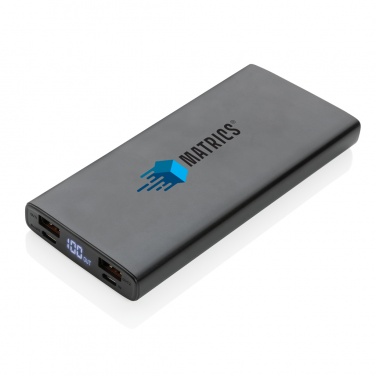 Logotrade Geschäftsgeschenke das Foto: 18W PD Powerbank mit 10.000 mAh aus Aluminium