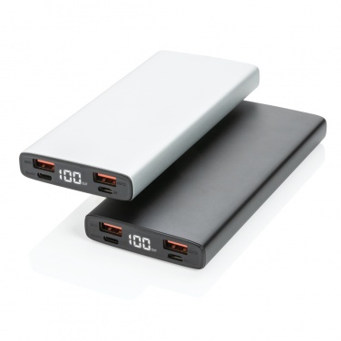 Logotrade Werbeartikel das Foto: 18W PD Powerbank mit 10.000 mAh aus Aluminium